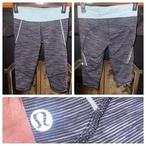Lululemon Athletica size 4 Gray and Light Blue Leggings